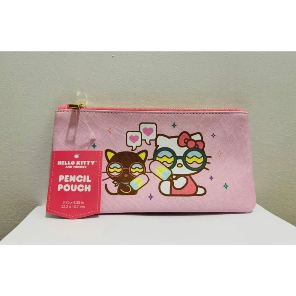 Hello Kitty choco cat pencil pouch case mini makeup bag Sanrio